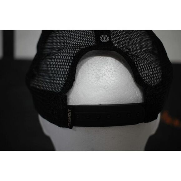 Element Skateboards "For Life" Trucker Hat Snapback Cap - Black & White Mesh - Picture 3 of 7